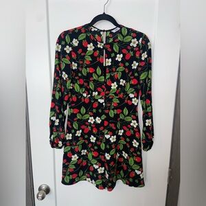 Zara long sleeve strawberry romper
